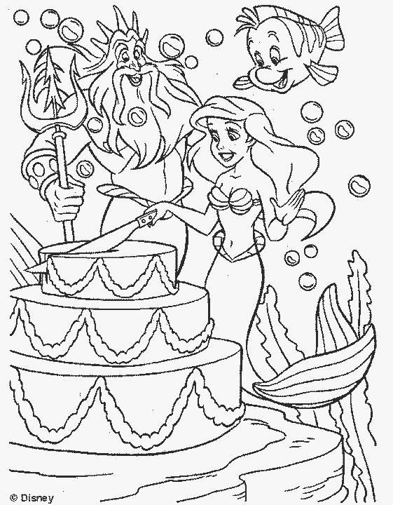 Kids-n-fun.com | Coloring page Ariel The Little Mermaid Ariel, The